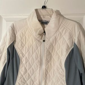 Athleta jacket grey & white